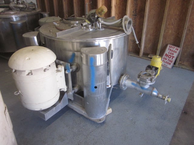 40" x 20" Tolhurst, 7.5 HP, 1725 RPM, perforated bowl, basket type, motor drive, #94607 (2 available)