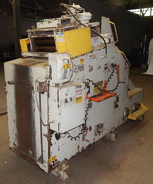 10000 lb. Coe Press Equipment, coil cradle straightener, 20" x .310", 48" outside dimension, end