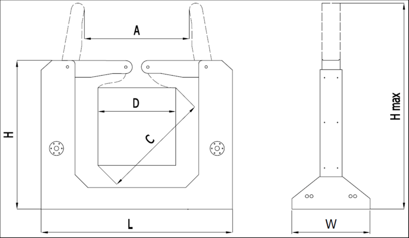 6 Ton, Bendmak #BCR-1000, chain rotator, 15' cable length, automatic closing of chaing levers