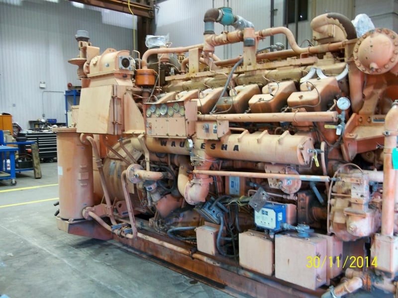 820 KW Waukesha #L5790GL, Nat Gas generator set, core, Enginators