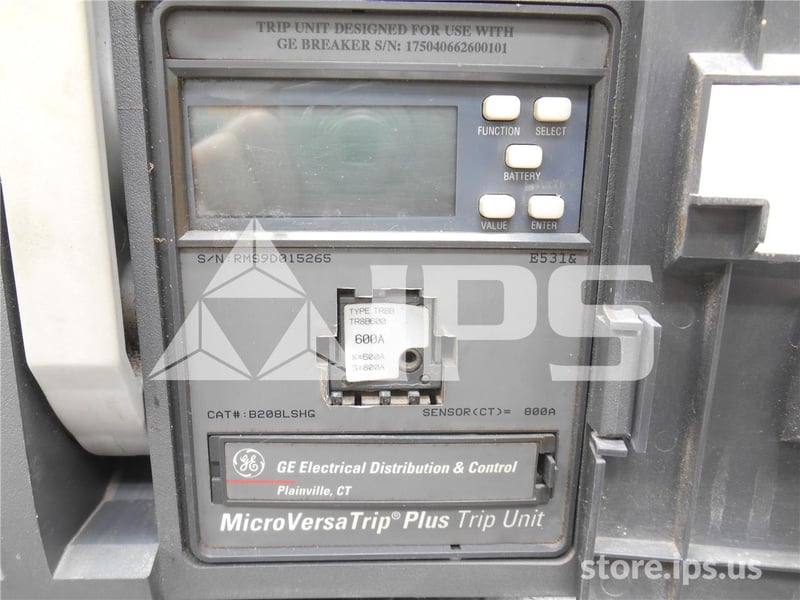 800 amps, general electric, shf power break ii, manually operated, b/i