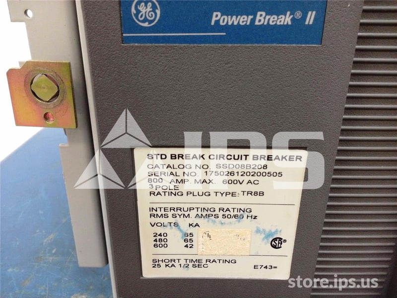 800 Amps GE Ssd Power Break Ii Mo/do (ssd08) Mvt Plus Lsi, 800 Amps Ct