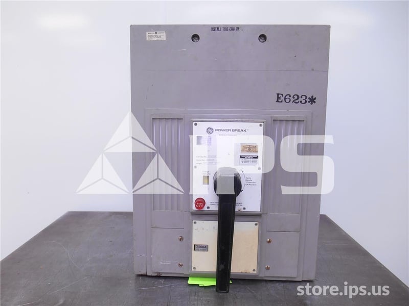 2500 Amps GE Tps Power Break Mo/bi (tps25) 2500 Amps Magnetrip 70-100 Percent, 120 Volts AC Shunt Trip