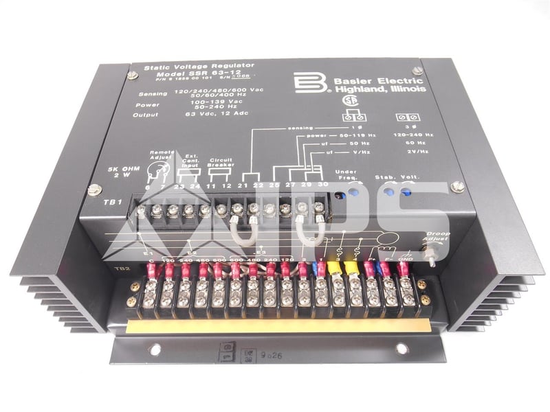 Basler ssr 63 12 ssr 63 static voltage regulator solid state