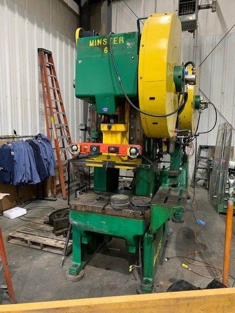 60 Ton, Minster #6, C-frame press, s/n 6-16603, 4" stroke, 100 SPM, remanufactured, #1274