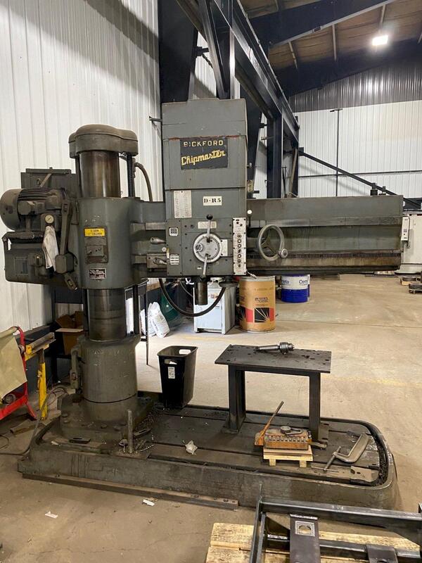 5' -11" Cincinnati Bickford #Chipmaster, Radial Arm Drill, 40-1600 RPM, #4 MT, #0418421