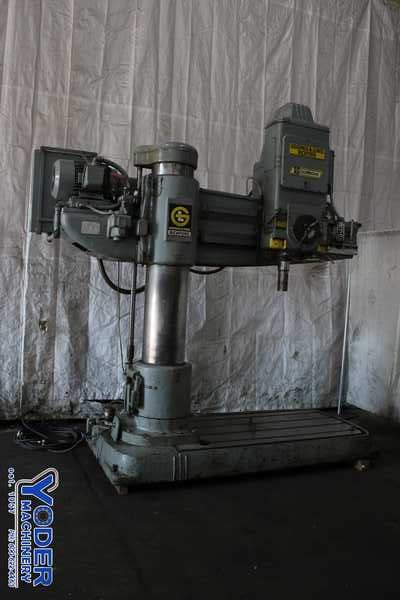 6' -15" Giddings & Lewis radial drill, 83" x39" base, power clamp & head traverse, #74162