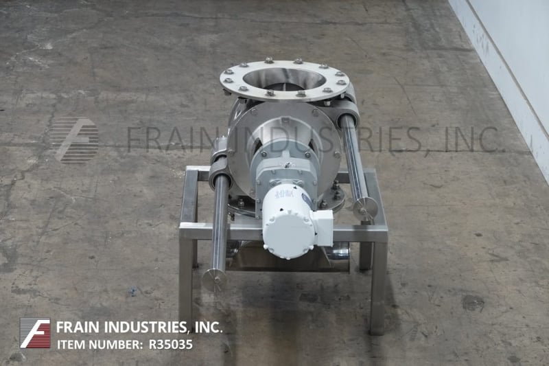 12" Meyer KIP, 316 Stainless Steel, rotary airlock, with a 12" dia inlet & outlet, 19" dia