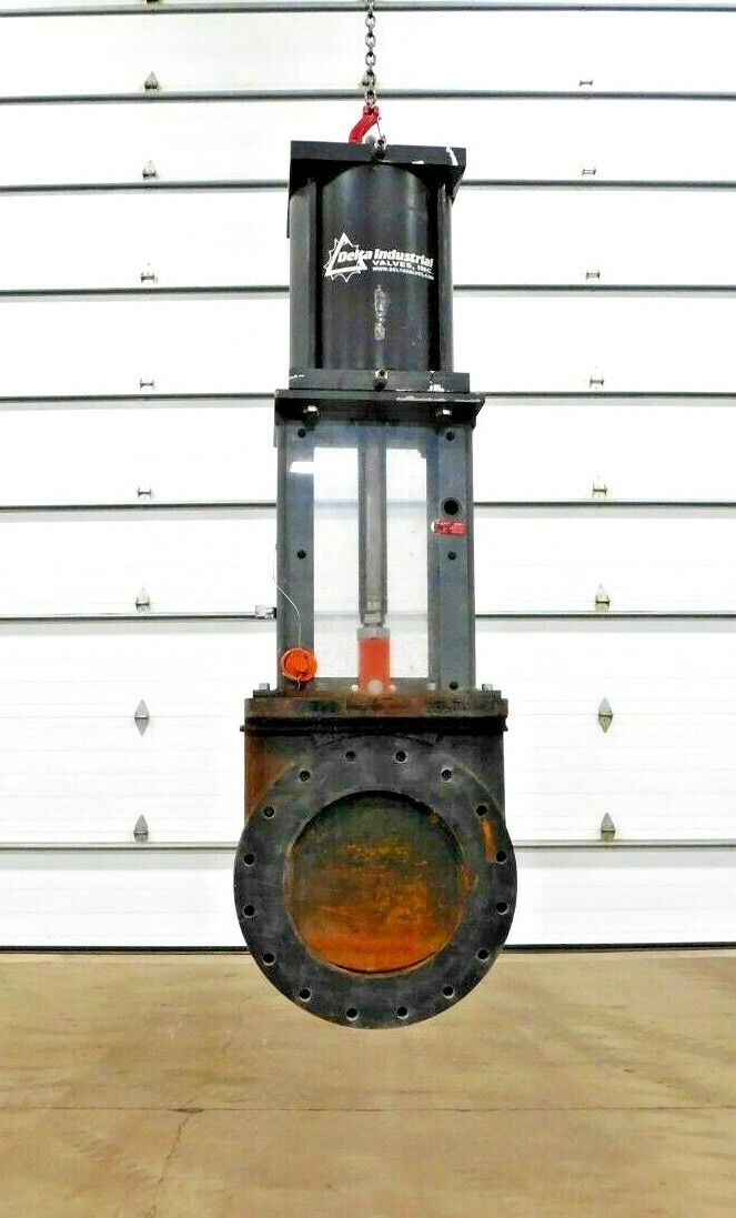 16" Delta Industrial PASK9NX3CEFK9N, knife gate valve, 150 psi, 450