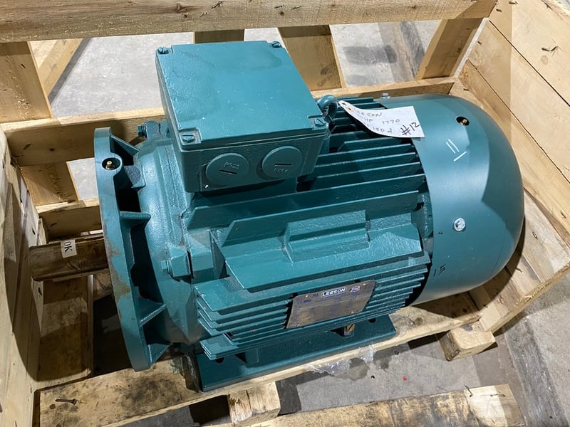 30 HP 1770 RPM Leeson, Frame DF180LD 230/460 Volts, new