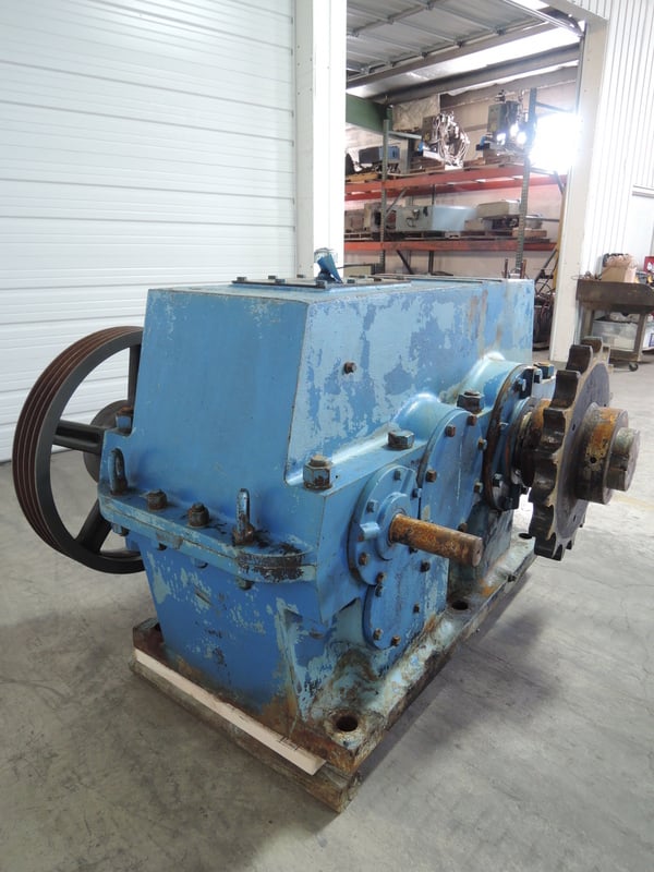 Aisco rotary shakeout drum, FooteJones 1903 style 4 gearbox, 69.5421