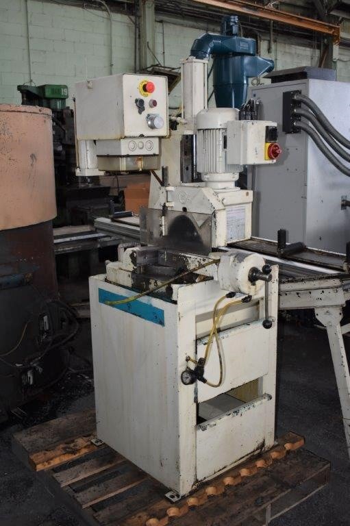 4.72" Eisele #VMS350PV, semi-auto cold saw,clamping vise, 10' IEM feed system, 10' outfeed conveyor