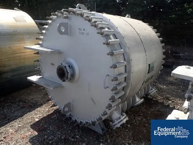 1950 sq.ft., Spiral Heat Exchanger, Alfa-laval, 304 Stainless Steel, Type 1-H, 80 psi, 300°F, 6" tubes, 1985