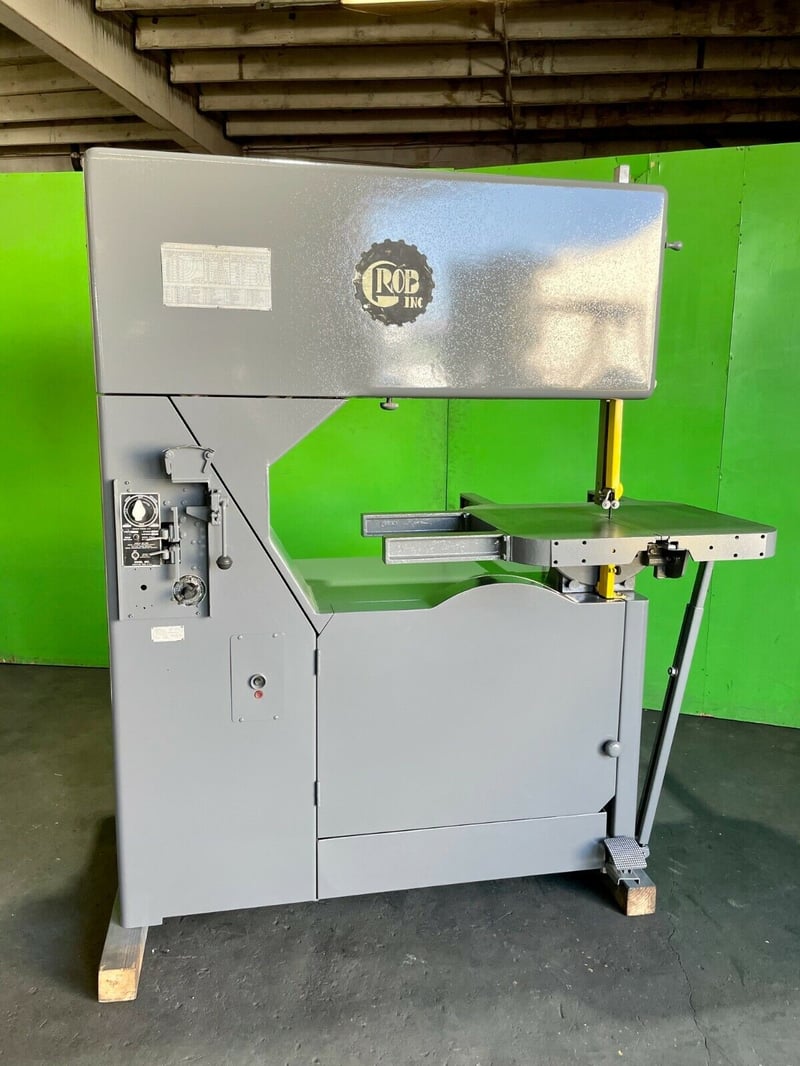 36" Grob NS36, vertical band saw, 12" under guide, 28" x24" tilt table, 1 HP for Sale Surplus