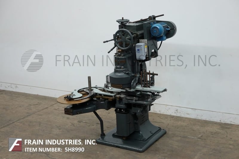 Canco #08, automatic, heavy duty, single head, atmospheric can seamer rated from 10 to 40 cans per minute