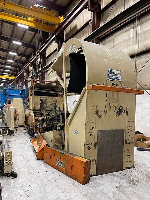 30000 lb. Dallas #DCC-30000-60, coil cradle / straightener combination, 60" width x .25", 72" outside