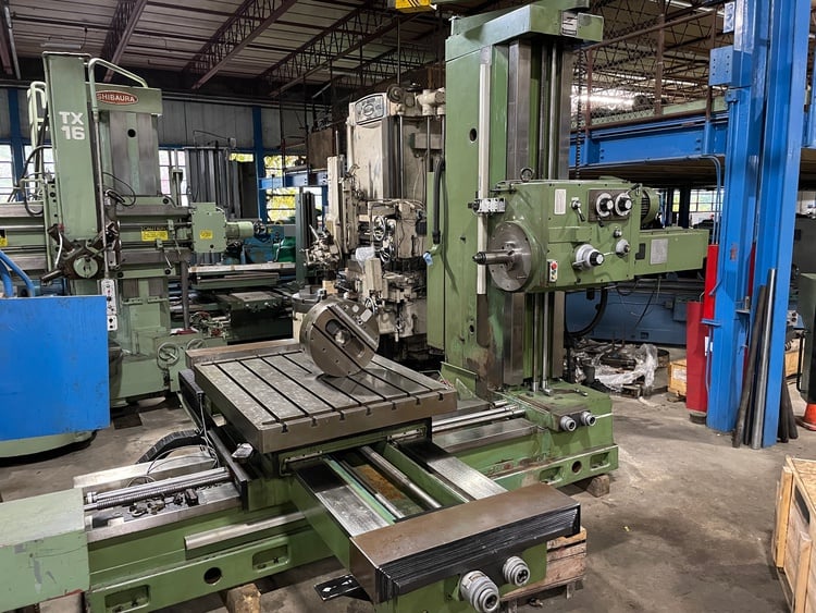 4" Summit #AFD-105, table type horizontal boring mill, 48" x60" built in power rotary table, #50 taper w/PDB