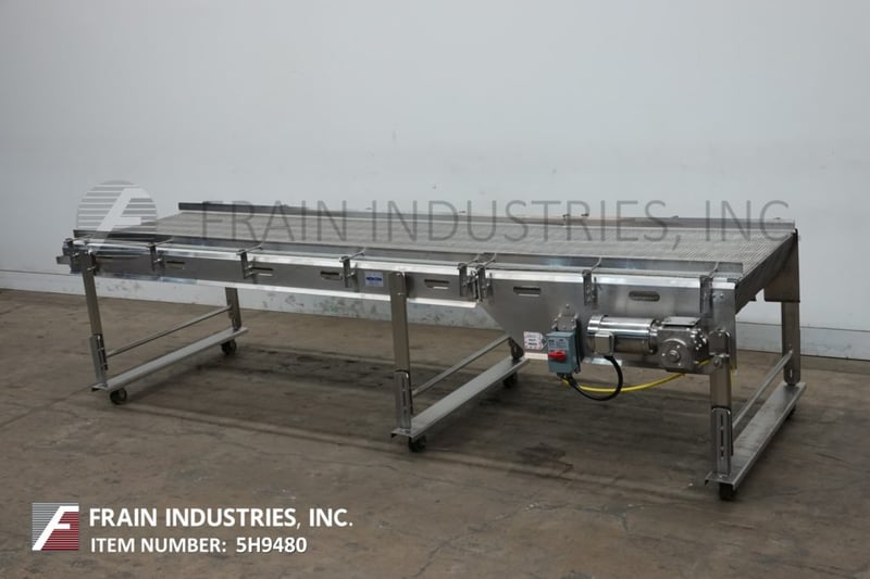 40" wide x 14.2' long, Nercon, Stainless Steel wire mesh belt conveyor, 1 HP drive, mounted on Stainless
