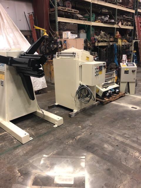 10000 lb. CWP #4.5R-24, servo feed line, 24" x .067" straightener, 30" mandrel, 72" outside dimension