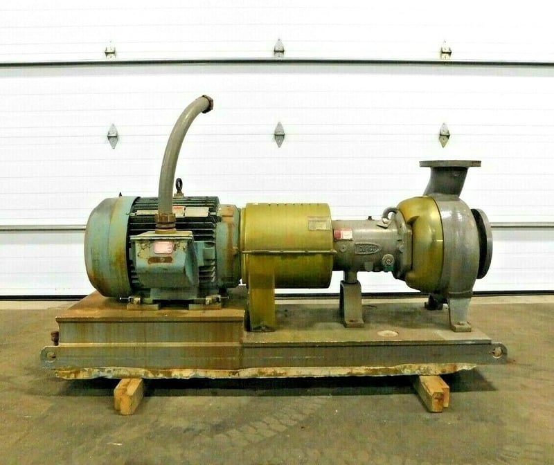 250 psi, Durco #MK3 STD centrifugal pump, 3K8X6-14ARV/11.13 size, 8" inlet, 6" outlet, 60 HP, 1780 RPM, 460