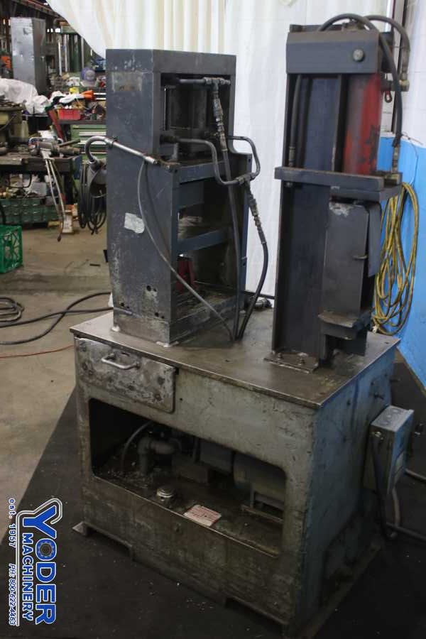 Hannifin, 20 ton hydraulic pipe notcher & bender, 4" stroke, 14" x9