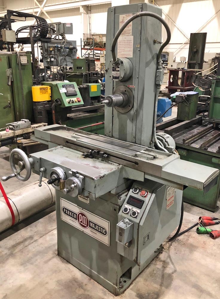 6" x 18" Parker #2Z, surface grinder, 8" x 5/8" x 1-1/2" wheel, digital read out, 1 HP, 1982