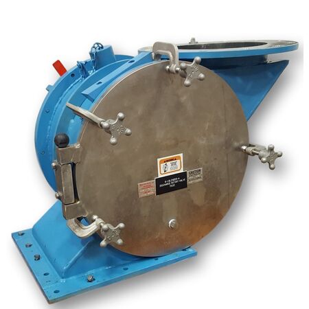 12" Young Industries, side entry, rotary airlock, Stainless Steel valve