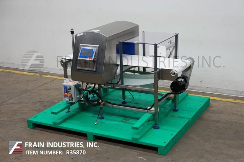 Loma #IQ4 10x20, automatic, in line, Stainless Steel, metal detector, mounted on Stainless Steel frame with