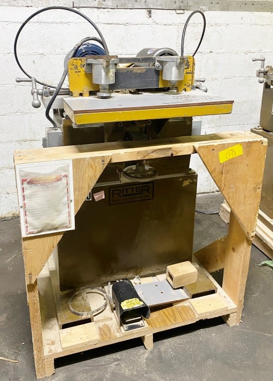 3 Spindle Ritter #R803, horizontal wood borer, single spindle, 10" x 24" table, #BV40