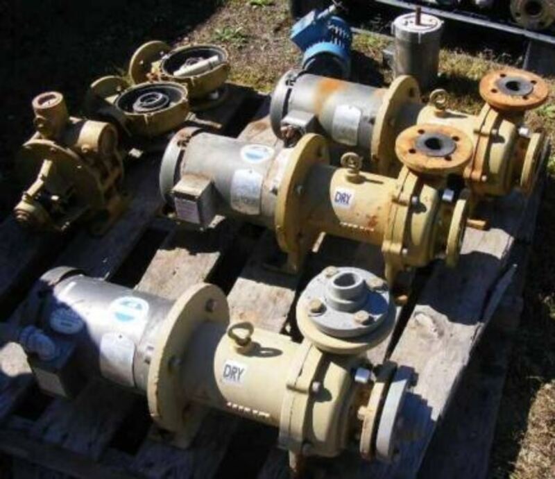 77 GPM @ 35' TDH, Iwaki Walchem #MDF-L413AAVX, 1.5" x 2" Magnet Drive Pump, 3 HP, 208-230/460 V., 3450 RPM