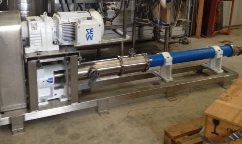 20-35 GPM @ 175-225 psi, Moyno #4CSG0ZZP1SJF3SBA, 4" i/o, Stainless Steel, w/ sanitary connections