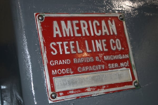 10000 lb. American Steel Line #1000, motorized coil reel, 40