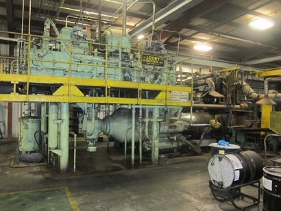 1700 Ton, Loewy, Copper Rod/tube Extrusion Press w/ Internal Piercer, Oil Hydraulic 4-tie rods, 52" stroke