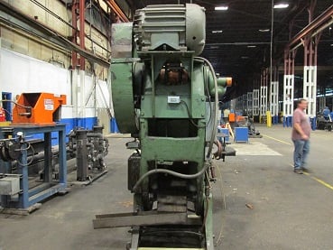 49 Ton, Federal #5, Trim Press, 4" stroke, 12-1/4" shut height, 10" throat, 30" x 19" bed, mechanical clutch