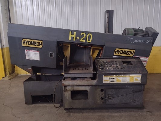 20" x 20" Hyd-mech #H-20AC, Automatic Horizontal Band Saw, 22' 2" x 2" x .050" band, PLC, 265 SFPM, 35"