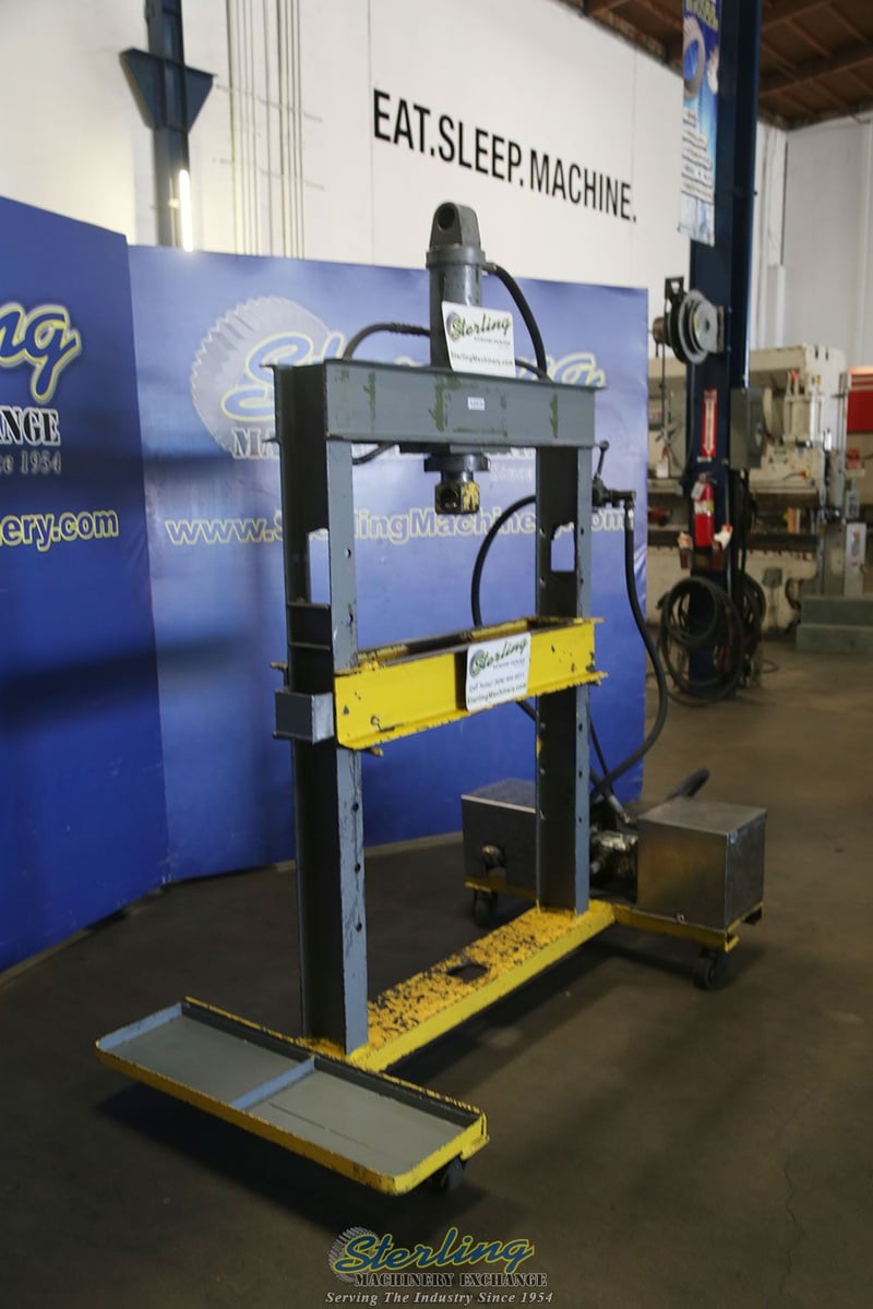 14 Ton, Portable hydraulic H-frame press, 14