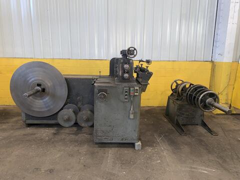 18" x 3" Stanat #S-180, mandrel type uncoiler, 4500 lbs. capacity, 15 HP