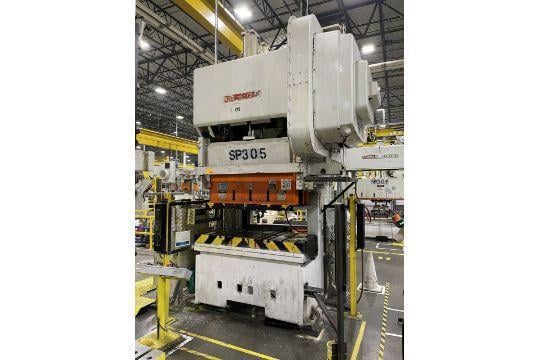 150 Ton, Bliss #C2-150, 2 point gap press, 8" stroke, 50 SPM, variable speed, air clutch, 24.5" Shut Height