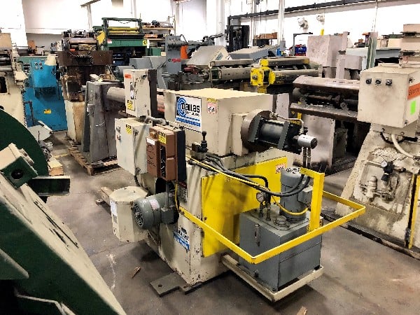 7000 Lb. Dallas #DPR-7,000 # X 48, Motorized Coil Reel Uncoiler, 48" Coil Width, 16" - 21" Expansion Range