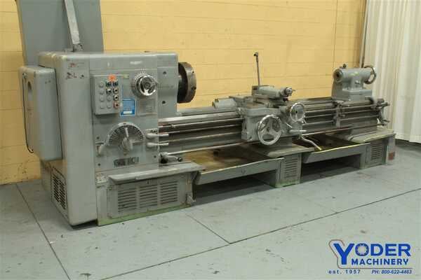 26" x 84" Sidney engine lathe, 17" swing over cross slide, steady rest, thread dial, swivel compound, #58895