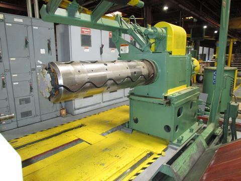 20000 lb. Stamco, mandrel uncoiler, 60" width, 72" outside dimensions, 16"-20" ID, 4 leaf hydraulic
