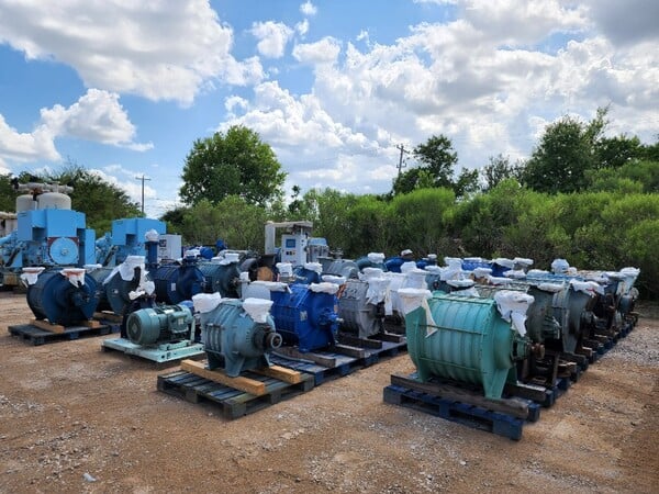 4000 scfm @ 8 psi, Lamson Gardner Denver #1250, centrifugal blower, 1-8 stage