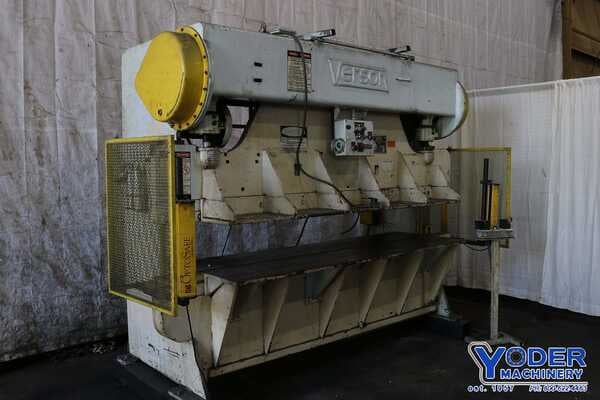 50 Ton, Verson #50X8, mechanical press brake, 8' overall, 96" between housing, 2-1/2" stroke, #66732