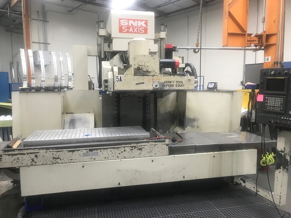 SNK #PC-60V, 5-Axis CNC profiler, Fanuc 16M, 60" X, 26" Y, 18" Z, 5000 RPM, 24 ATC, 1999