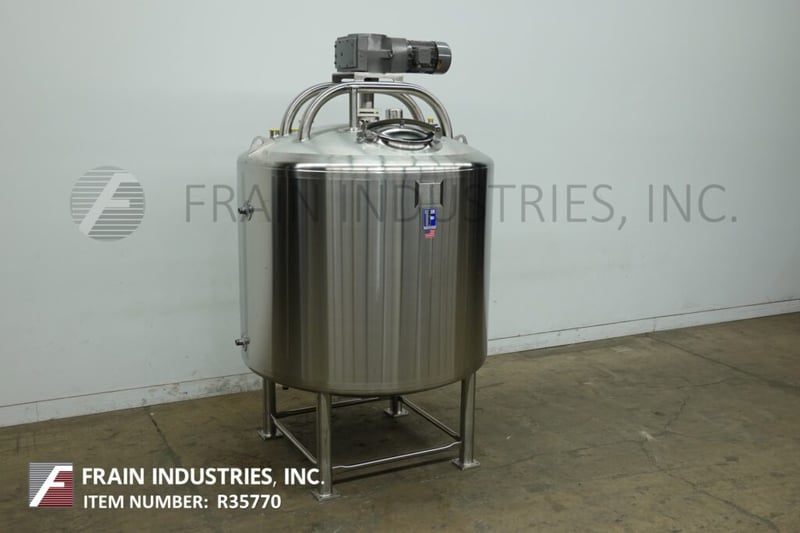Feldmeier #1000JKT, 1000 gallon Stainless Steel jacketed & insulated process tank, 72" dia. x 60" straight