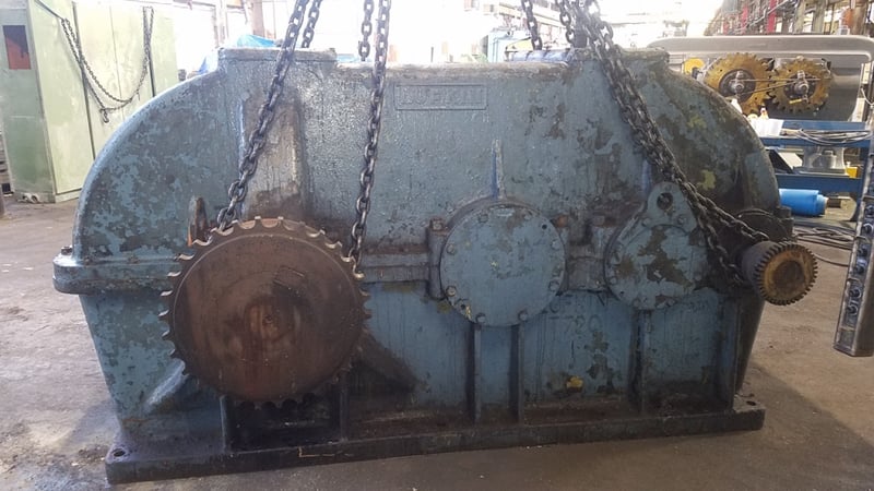 400 HP @ 720 RPM, Lufkin #T720B, parallel shaft gearbox reducer, 40.80 :1 ratio