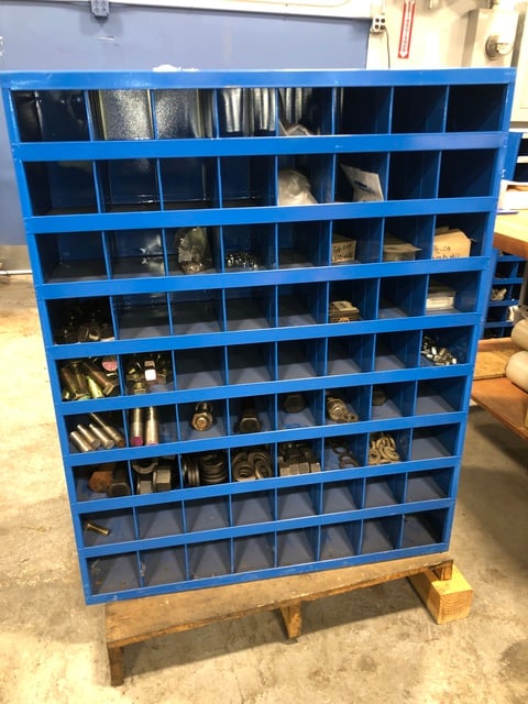 Durham Mfg #363-95, 72 Compartments, Pigeonhole Bin Unit, 33-3/4" x 12" x 42", 3-13/16" x 3-3/8" x 11-7/8"