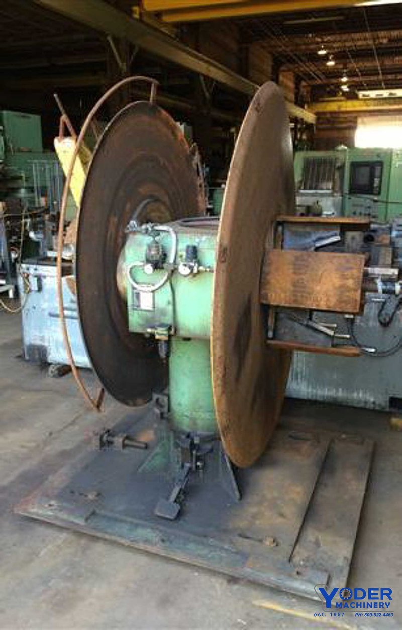 6000 lb. Samco #S11-60000-DE, double end coil reel, 14" width, 21"-25" ID, 1995, #62471