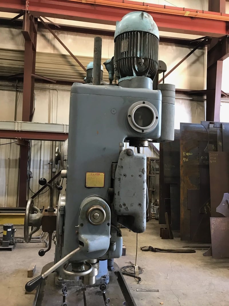 16" Caser F80, radial drill, 8 HP, 440 V., 0' x3" arm length, 6