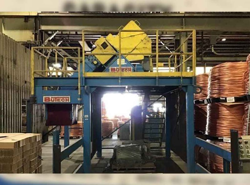 Butech #SK135-5P, Copper Rod Scrap Coil Processing System, 5/16", 1500 RPM, 2005